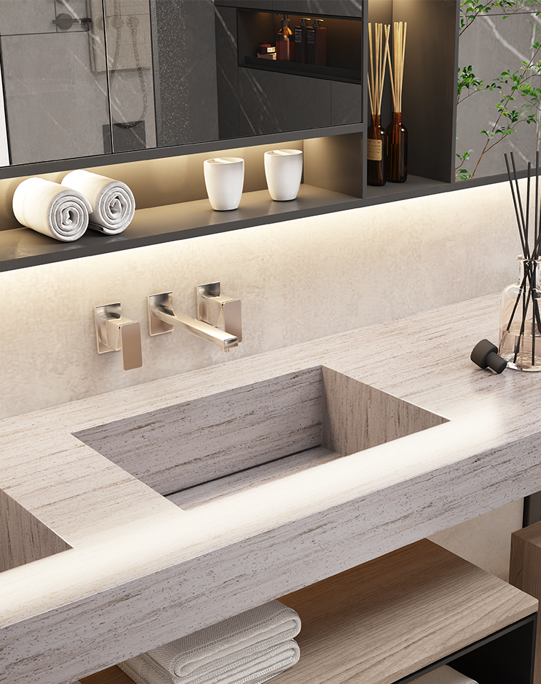 Transform Your Space with Custom Solid Surface Bathroom Vanities