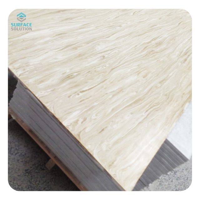 Factory Price Acrylic 12mm thick Solid Surface sheets 12x760x3660mm Artificial Stone Acrylic Marble Sheet for Vanity