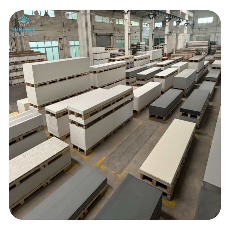 Panel Wholesale Big Slab Pure Acrylic 12mm thick Solid Surface Sheets Acrylic Countertop Slabs