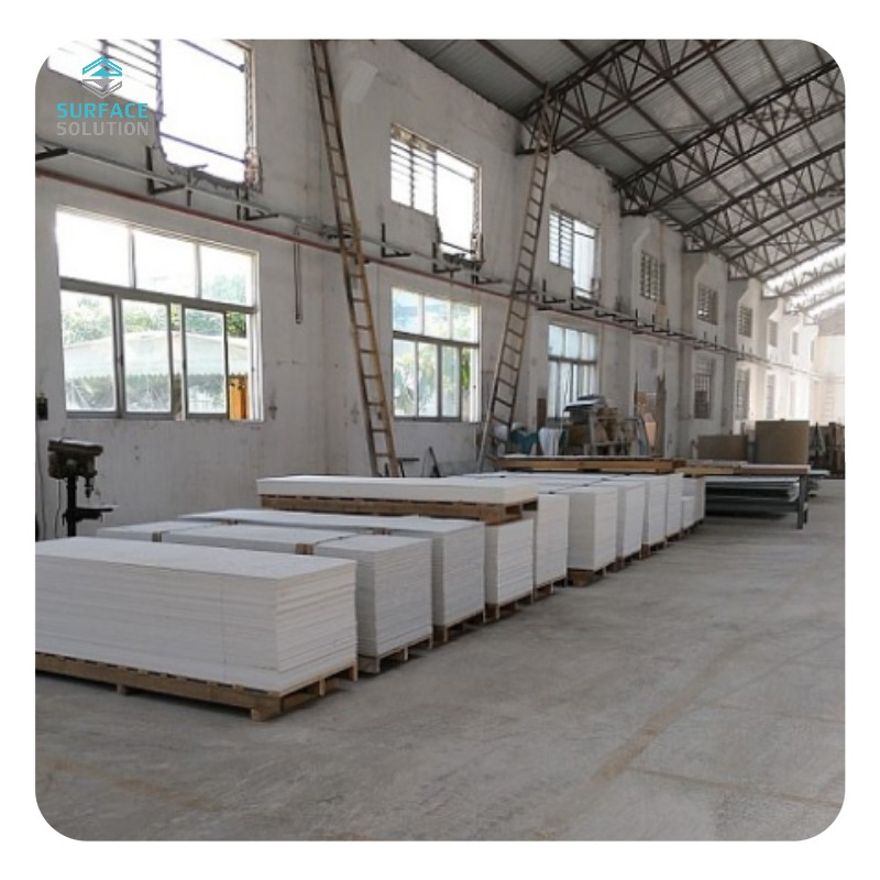 Acrylic Solid Surface Sheet Pure White Resin Wholesale Pure Acrylic Hot Bending Stone