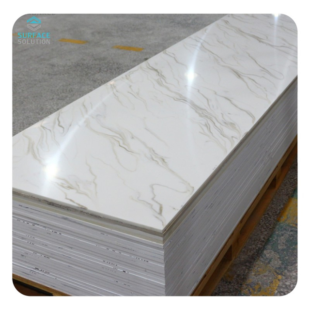 Custom Cut Furniture Decoration Stone Board Plates Acrylic Resin Matrieal 12mm Thick Solid Surface