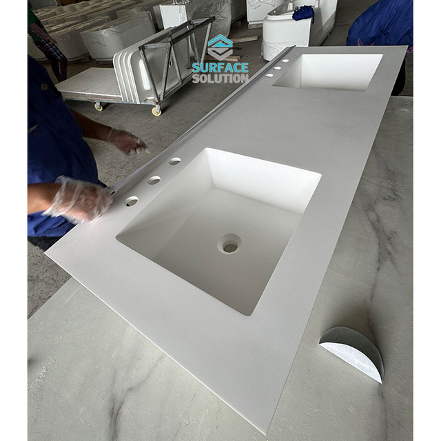 Bathroom Double Wash Basin Counter Top