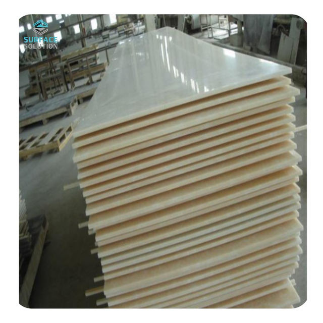 Panel Wholesale Big Slab Pure Acrylic 12mm thick Solid Surface Sheets Acrylic Countertop Slabs