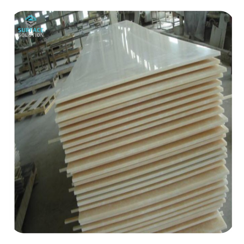 Acrylic Solid Surface Sheet Pure White Resin Wholesale Pure Acrylic Hot Bending Stone