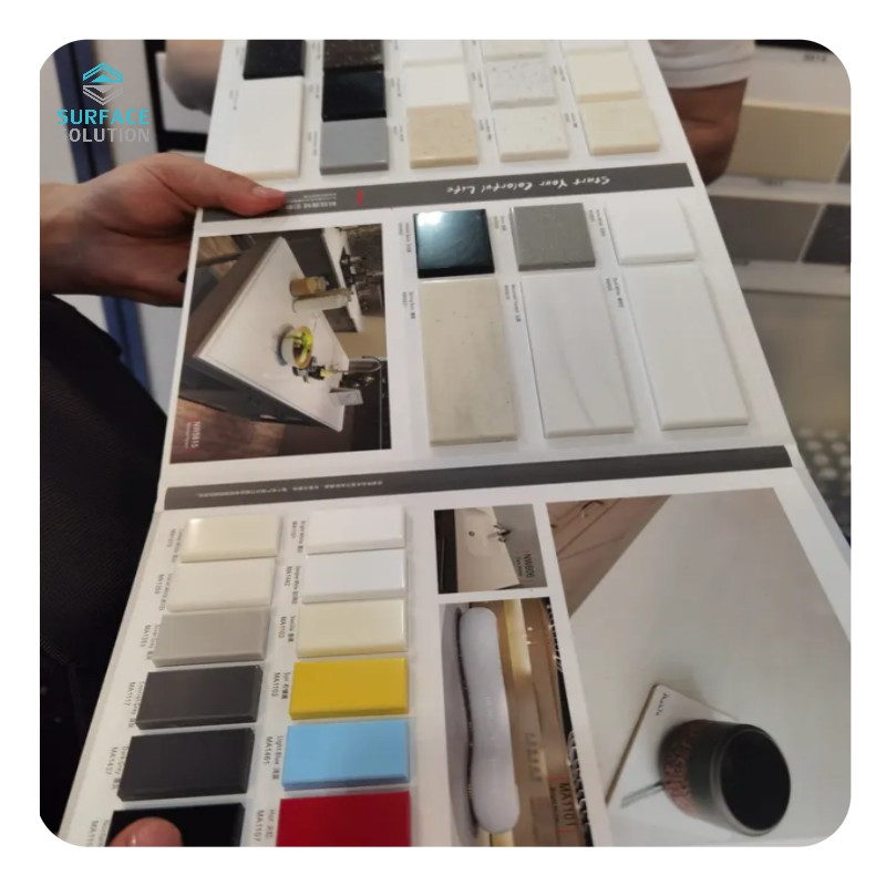 Solid Surface 6mm 12mm 30mm Solid Surface Slab Sheet Customize Modified Acrylic Solid Surface