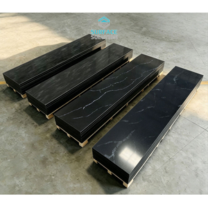 Hot Selling in Australia Thermoforming Artificial Stone Black Marble Pattern 12mm Composite Pmma Acrylic Solid Surface for Kitchen Benchtop