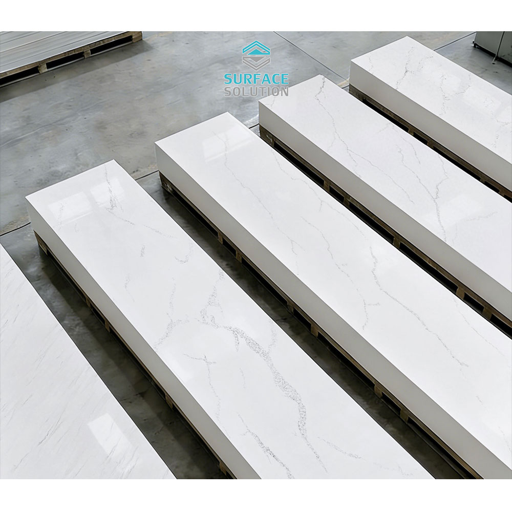 surface solution brand artificial stone 3660*760*mm 12mm thickness acrylic solid surface white marble sheet for kitchen countertops
