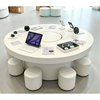 Factory Customized White Color Acrylic Solid Surface Sheet Material Round Mobile Phone Display Counter Top