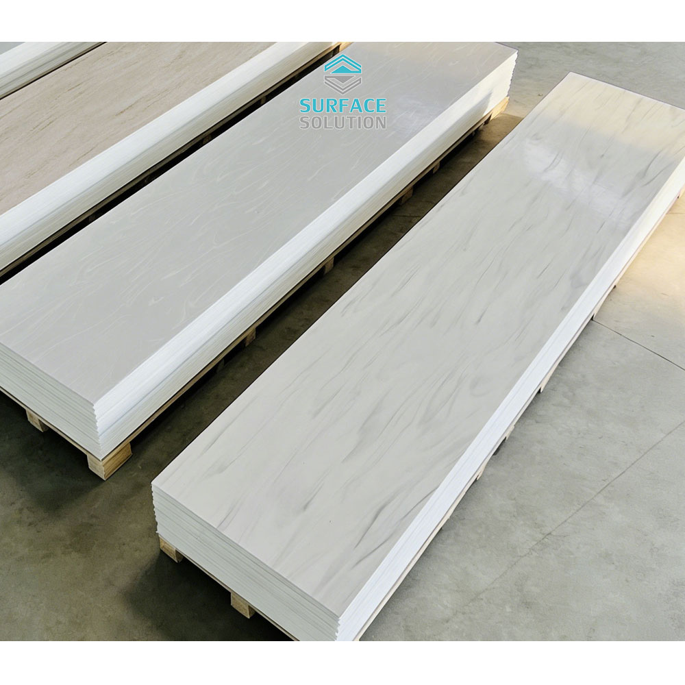 Hot Selling in Australia Artificial Stone 12mm Thickness Acrylic Solid Surface White Marble Sheet for Kitchen Benchtop