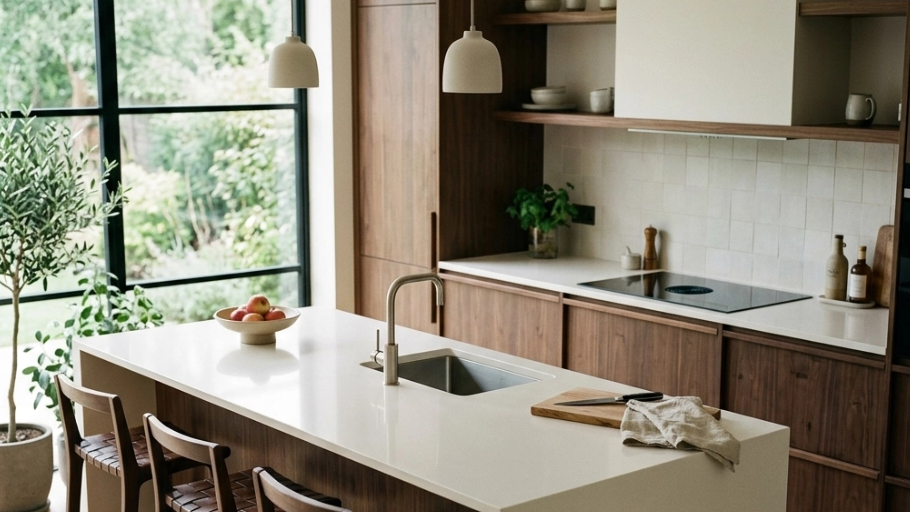 solid surface kitchen worktop
